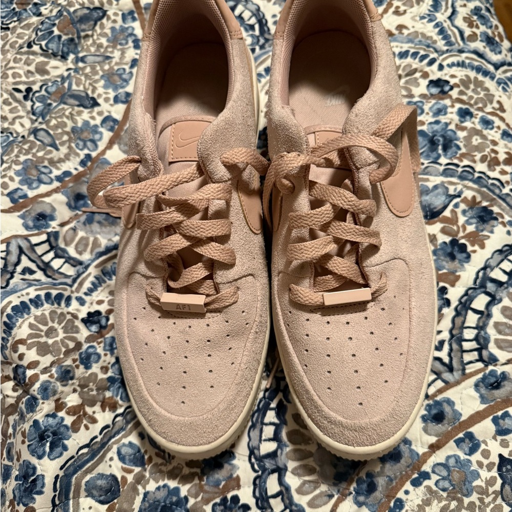 Nike Women's Blush Pink Suede Sneakers